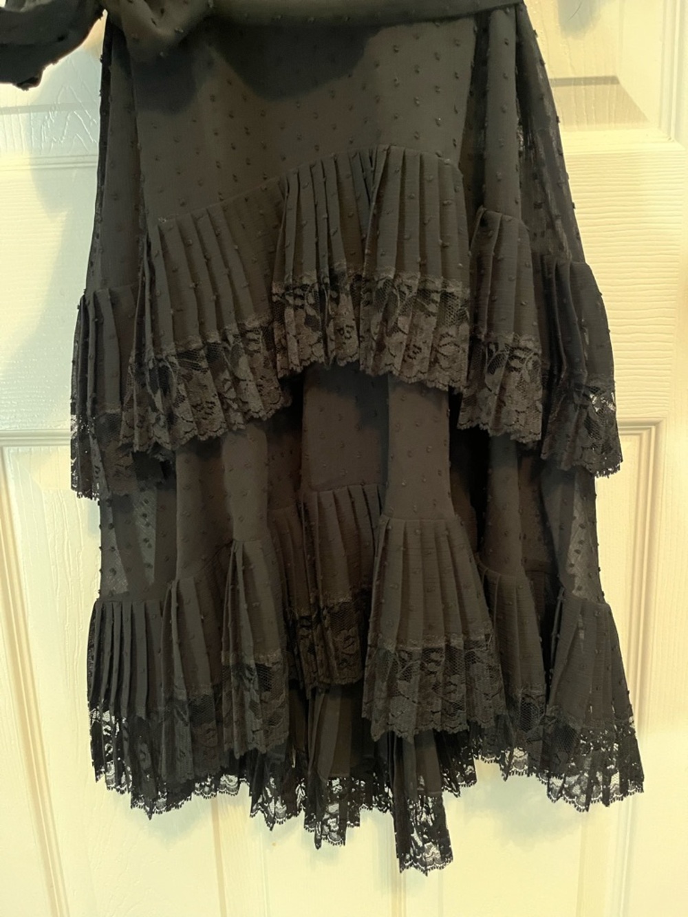 Zimmermann Espionage Frill Mini Dress Black Swiss Dot Lace Size 1 Rare - Picture 10 of 16